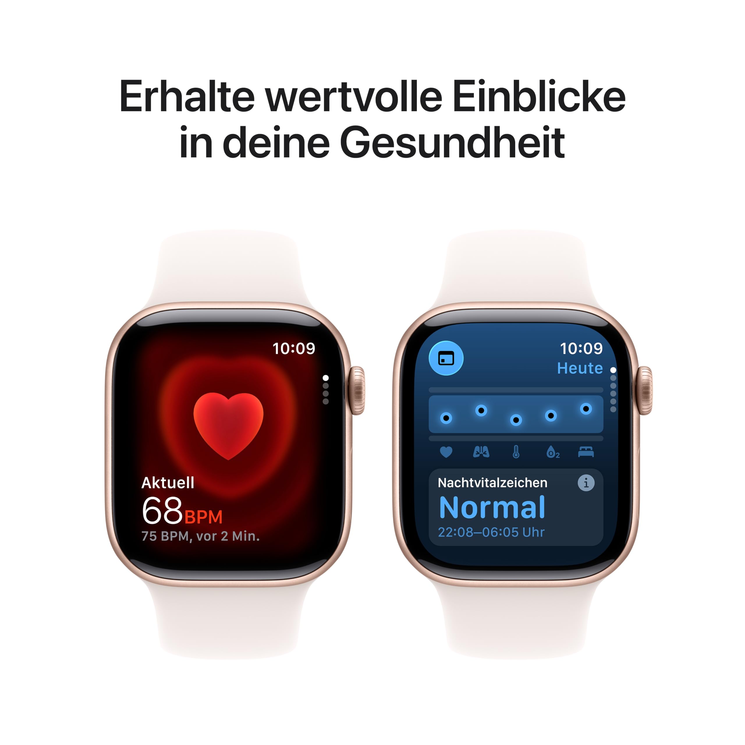 Apple Watch Series 11 GPS 42 mm Smartwatch mit Aluminiumgehäuse in Roségold und Sportarmband in Blassrosa (S/M). Schlafindex, Fitnesstracker, Gesundheitstracking, Always-On Display, Wasserschutz 4