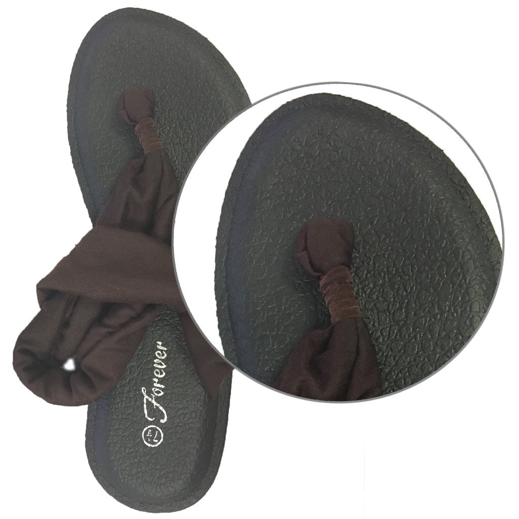 Women's Yoga Flip Flop Sling Gladiator Slingback Flat Thong Sandal (Black-A) - Image 3
