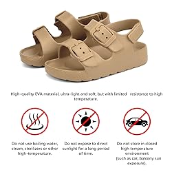 ChayChax Toddler Boys Girls Double Buckle Sandals
