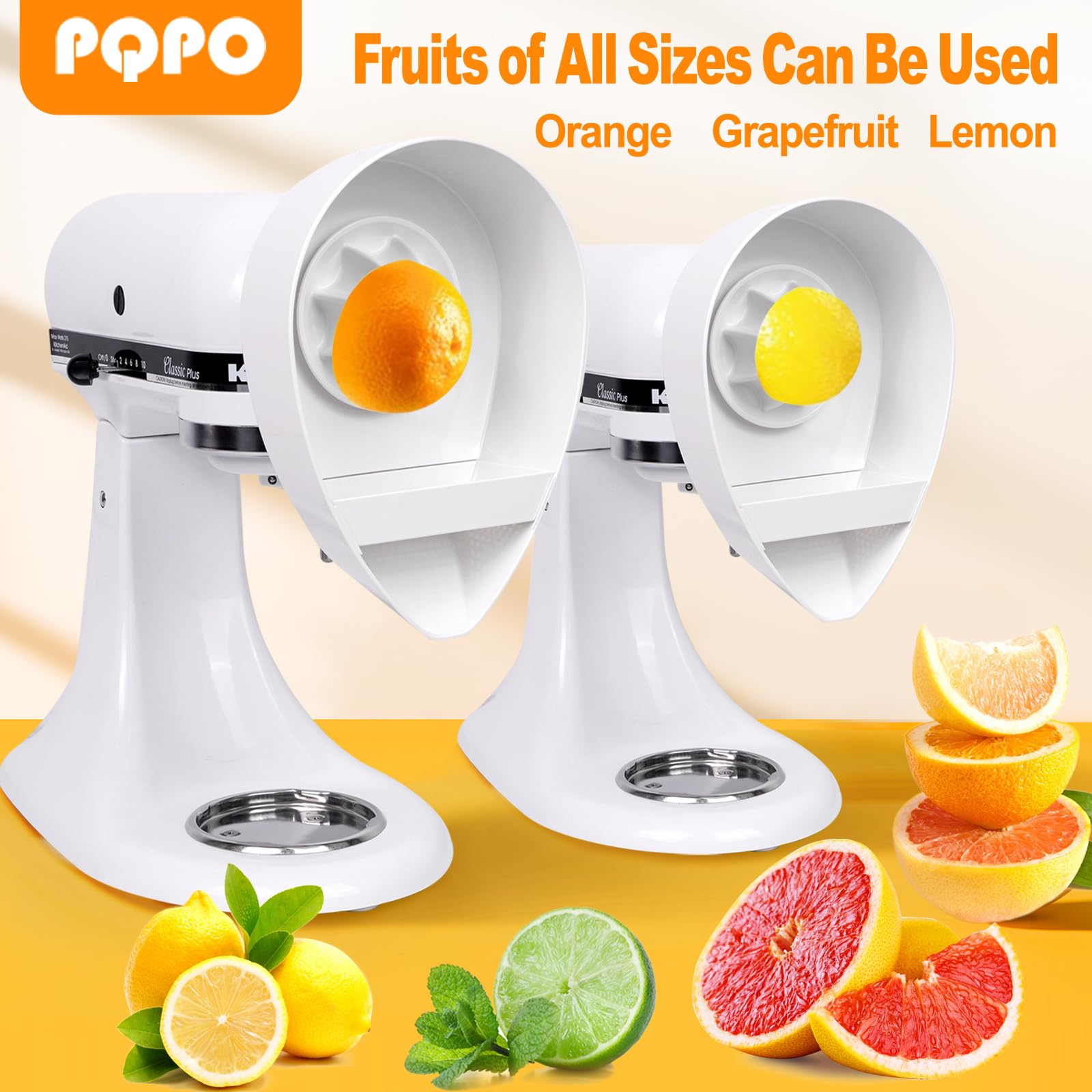 Juicer Attachment Compatible with KitchenAid Stand Mixer (White)