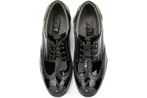 SIRRI Boys Patent Brogue Dress Shoes Lace Up Formal Wedding Pageboy Footwear