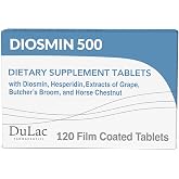 Dulac - Diosmin 500, Dietary Supplement for Leg Circulation, 120 Tablets | With Diosmin Hesperidin, Horse Chestnut, Butcher&rsquo;s Broom and Red Grape Extract, Made in Italy