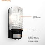 National Lighting Motion Outdoor Lights PIR Wall Bulkhead Black IP44 E27 view 3