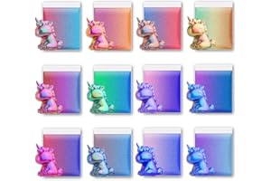 CHEAPART Chameleon Mica Powder Epoxy Resin 12 Colors Shift Pigment Powder Shimmer Holographic Mica Powder Metallic Chameleon Powder Tumbler Nail Art Clay Slime Makeup Acrylic Paint