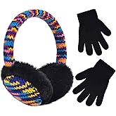 EDCYF Kids Knit EarMuffs Plush Warm Ear Muffs Winter Cold Weather Ear Warmer for Boys Girls