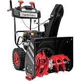 AMERISUN 24-Inch Gas Snow Blower with 212cc 4-Cycle OHV Engine, Recoil Start, 40Ft Snow Throwing for Decks, Driveways, and Sidewalks