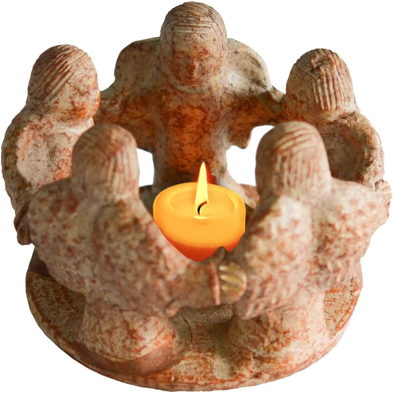Circle Of Friends Circle Of Friendship 5 Angel Handmade Tea Light Candle Holder Amazon De Kuche Haushalt