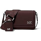 Michael Kors Edison Mini Flap Crossbody with Pouch, Black Hardware/Chocolate