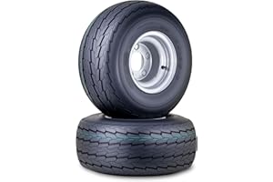 WANDA Trailer Tire Wheel Assembly 18.5x8.5-8 8-Ply D 83L with 5 Lugs on 4.5" PCD Silver Rim,SET 2