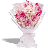 Bonsion Preserved Flowers Gifts for Women, Flower for Delivery, Light Pink Roses Gifts fo Her, Preserved Roses Bouquets, Birthday Gifts for Grandma, Mothers Day Flowers for Wife