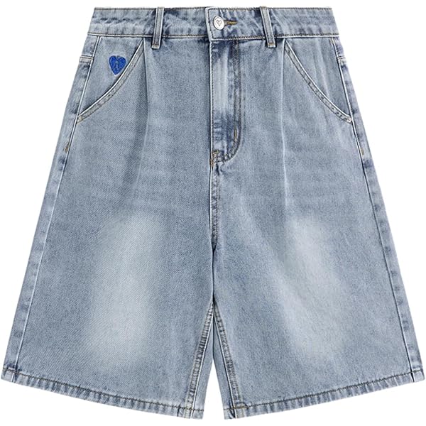 MIFJNF Y2K Jean Jorts Spider Baggy Casual Loose Straight Wide
