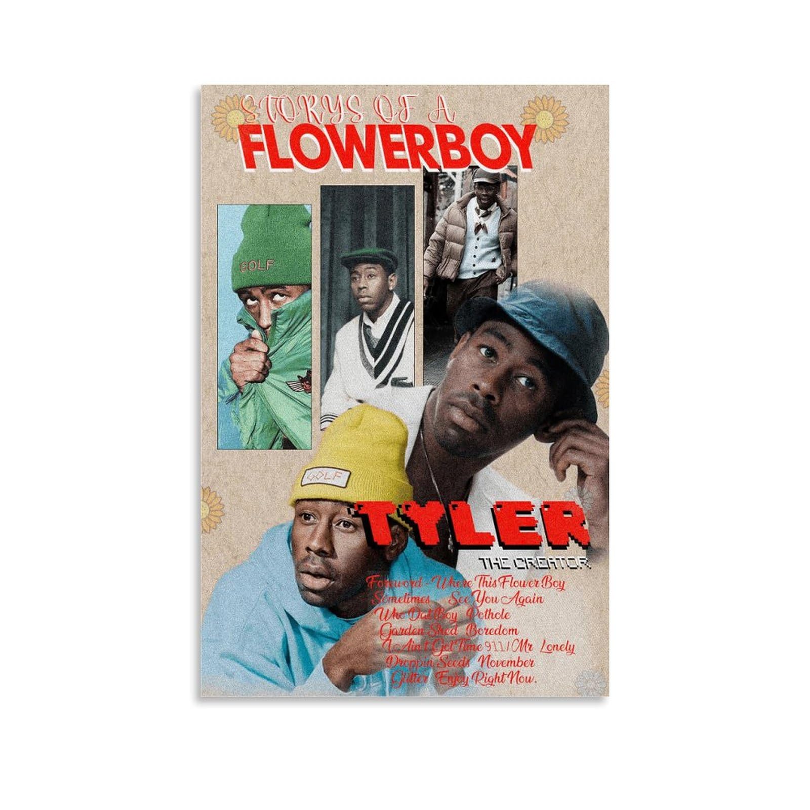 Tyler Poster The Creator Rappers Posters Poster Decorative Painting Canvas Wall Posters And Art Picture Print Modern Family Bedroom Decor Posters 12x18inch(30x45cm)