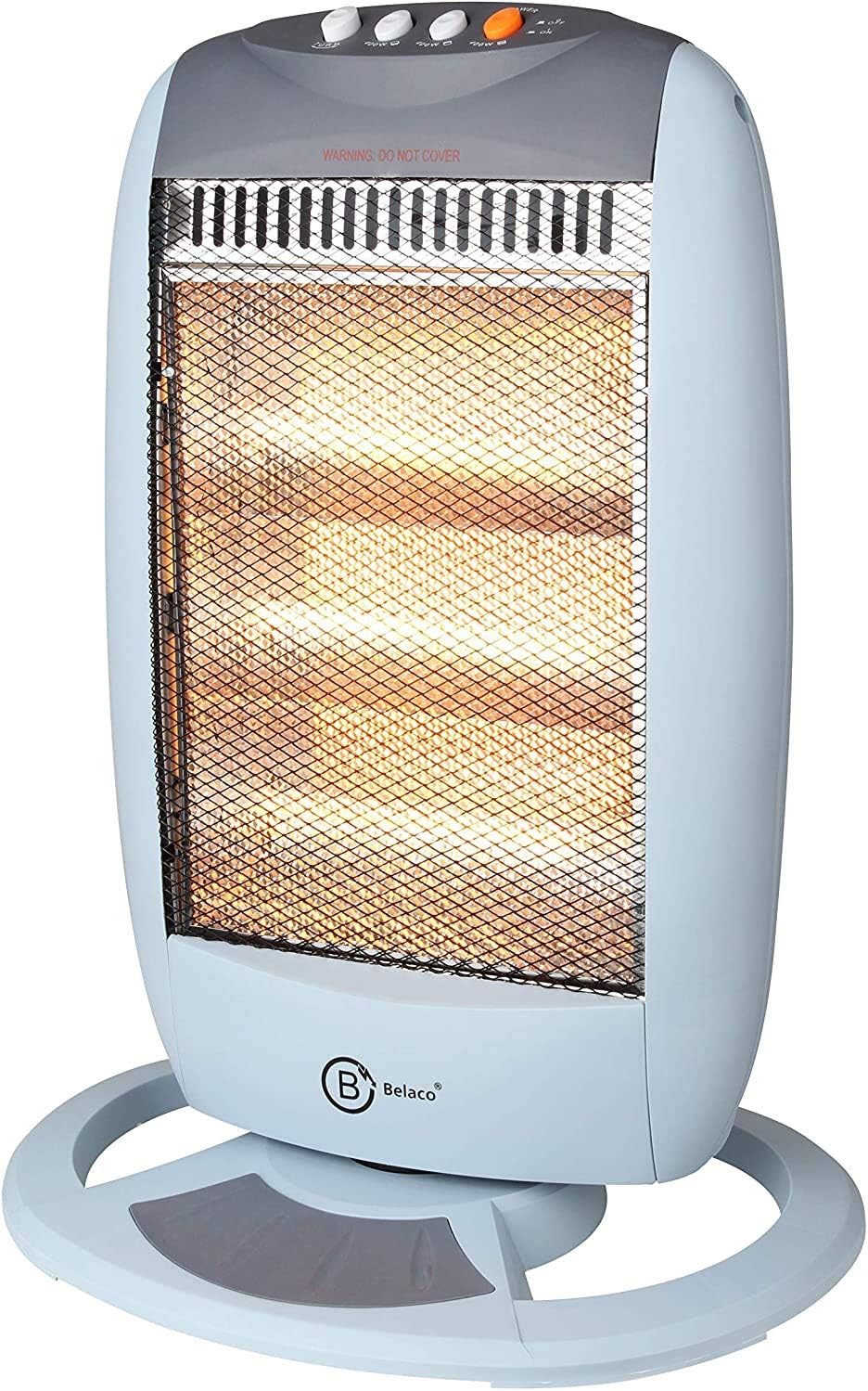 Belaco Electric 3 Bar Halogen Heater 1200W, Portable Room Heater with 3 Heat Settings, 90° Oscillation - Image 3