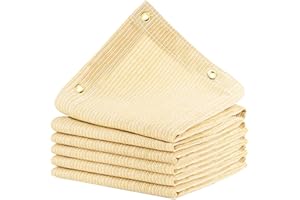 xihakey 90% Sun Shade Cloth, 8X10Ft Pergola Shade Cover, Reinforced Grommets, UV Protected Shade Fabric Privacy Screen Canopy Ideal for Pergola, Patio, Garden, Porch, Deck & Backyard Retreats