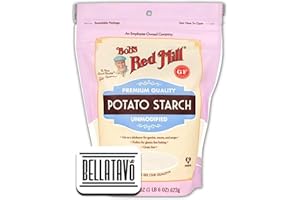 Potato Starch Bundle. Includes One-22 Oz Bag of Bobs Red Mill Unmodified Potato Starch. Bobs Red Mill Gluten Free Potato Starch is perfect for Gluten Free Baking! Comes with a BELLATAVO Fridge Magnet!