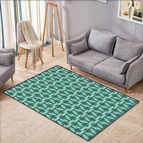 Alfombra para niños, diseño geométrico Abstracto Cuadrado, diseño de