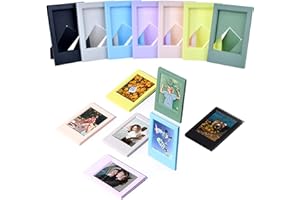 MUZIRI KINOKOO Mini Photo Frames(7 Pack) Colorful Mini Picture Frame Set Compatible for Instax Mini 12/99/EVO /11/9/8/7+ 3-inch Photos, Cards or Tickerts