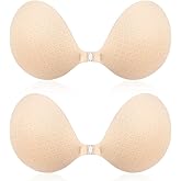 Adhesive Sticky Strapless Bra for Women, Push up Invisible Bras for Backless Dress Reusable Breathable for Breast Lift