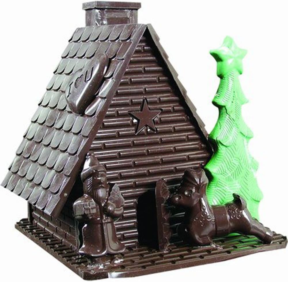 Chrismas House Set Polycarbonate PC New Chocolate Mold Tray Clear Plastic Tools