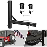 Nilight Hitch Mount Flagpole Holder Compatible with 1 to 2.3 Inch Diameter Flag Tube, Universally for 2" Receiver on RV SUV Pickup Truck Camper Trailer Jeep