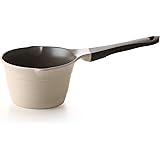 Neoflam 1qt Saucepan Butter Warmer Milk Boiling|Melting Pot, Ecolon Healthy Ceramic Nonstick Coating PFOA-free, 2 Pour Spouts