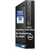 Dell 2026 OptiPlex 7000 Mini Business Desktop, 16GB RAM, 512GB PCIe SSD | 14th Gen i3-14100T CPU, Ultra-Compact for Office &amp; Workspace, WiFi 6E, Triple Display Support (HDMI+2DP), Windows 11 Pro