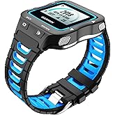NotoCity Compatible with Garmin Forerunner 920XT Band Soft Silicone Strap for 920XT Replacement Watch Band for Men Women Black-Blue