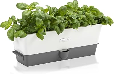 Cole & Mason Self-Watering Herb Keeper Plastic White Grey 3 Pots 85mm