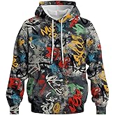 CZLBTFTP Mens Hipster Hip Hop Hoodie Novelty Long Sleeve Hooded Sweatshirt Pullover