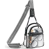Leresas Clear Sling Bag - Stadium Approved Purse Backpack Crossbody Fanny Pack for Women & Men - Concert Events