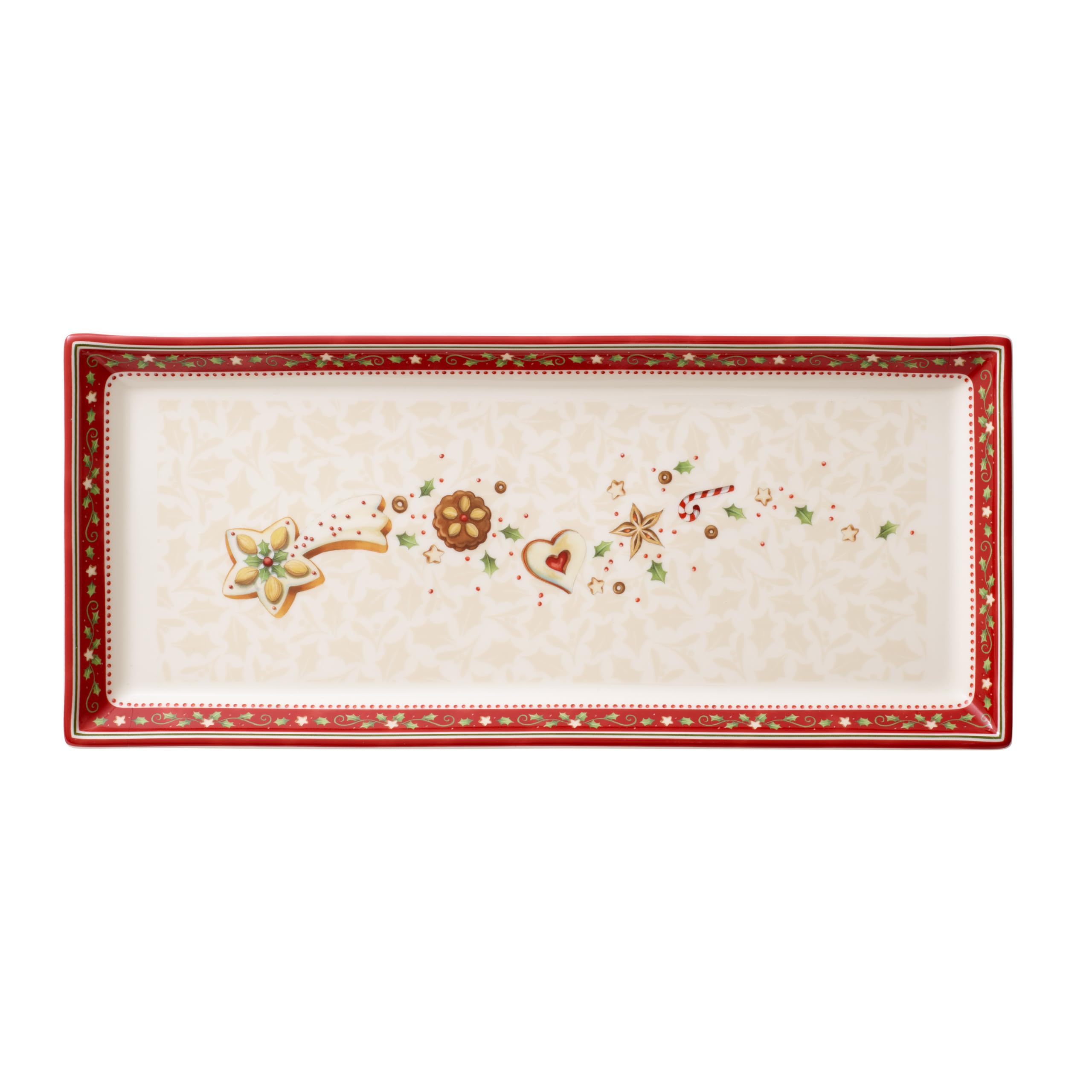 Winter Bakery Delight Cake plate rectangular