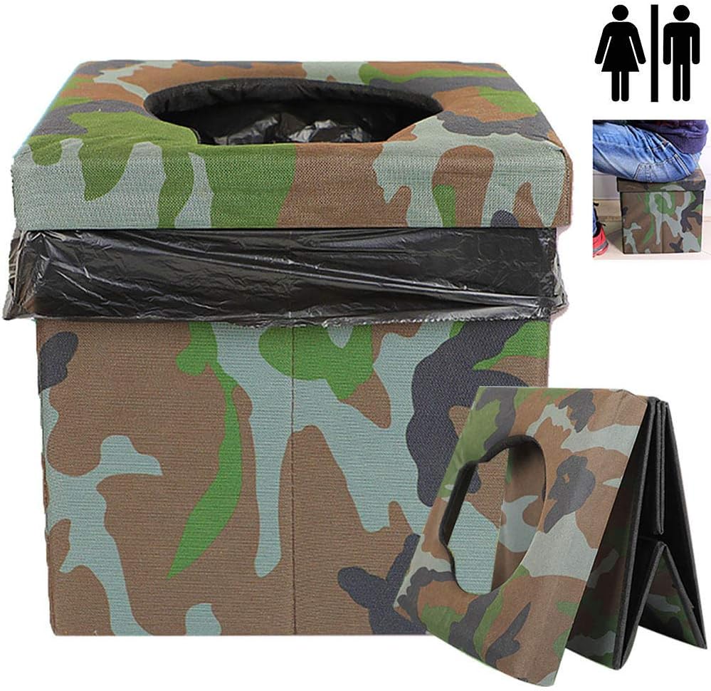 Car Portable Toilet, Adults Car Emergency ToiletCollapsible Toilet Bowl Load Bearing 300kg