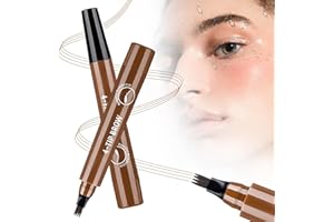 FIOPET 3D Microblading Eyebrow Pencil, 2026 New Waterproof Eyebrow Pencils for Women, Fine Tip Microblading Eyebrow Pen Natural Hair-Like Strokes (Dark Brown)