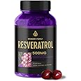 Resveratrol Supplement - Resveratrol 500MG Softgel - Powerful Antioxidants Supplement for Heart Health, Immune Strength, Age Signs - Higher Potency Next to Resveratrol 400 mg - Resveratrol Softgels