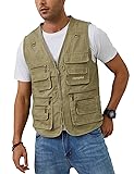 Gihuo Men's Fishing Vest Casual Utility Travel