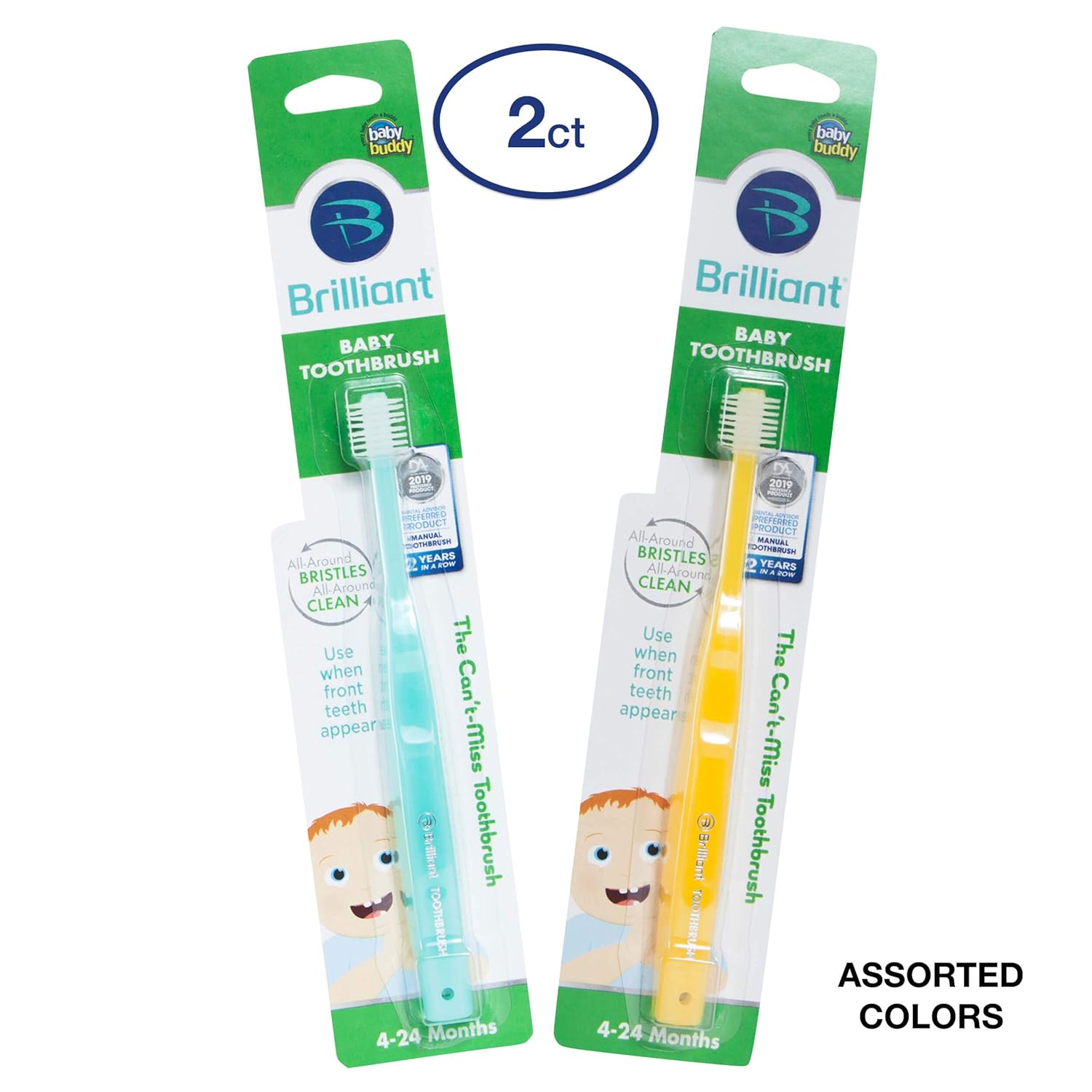 Brilliant Baby Toothbrush by Baby Buddy, Ages 424 Months