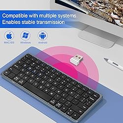 YORUNOHOSHI 2.4G Wireless Keyboard, Ultra Slim Dual