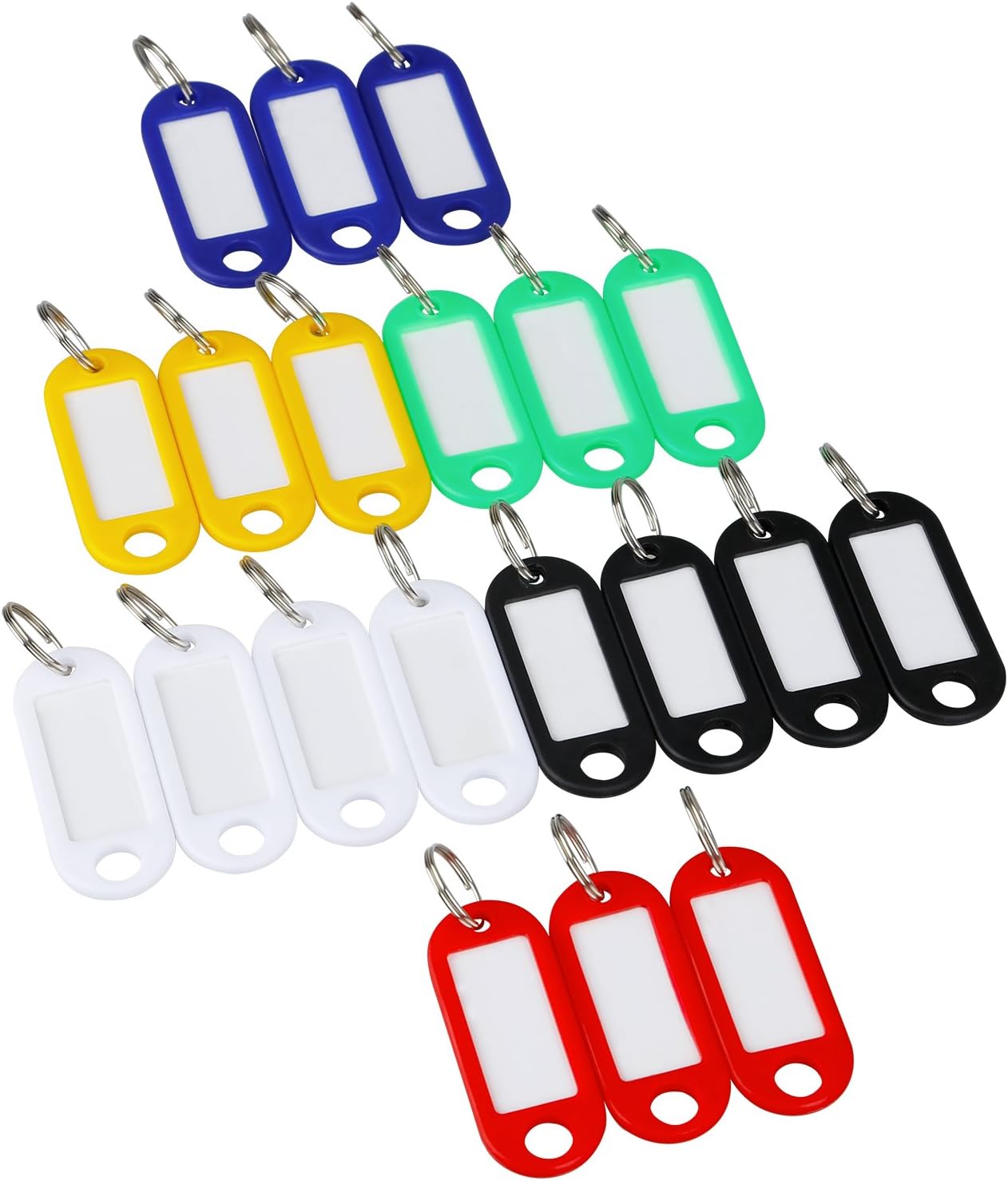 Vibit Blank Key Tags with Split Rings Plastic Labels