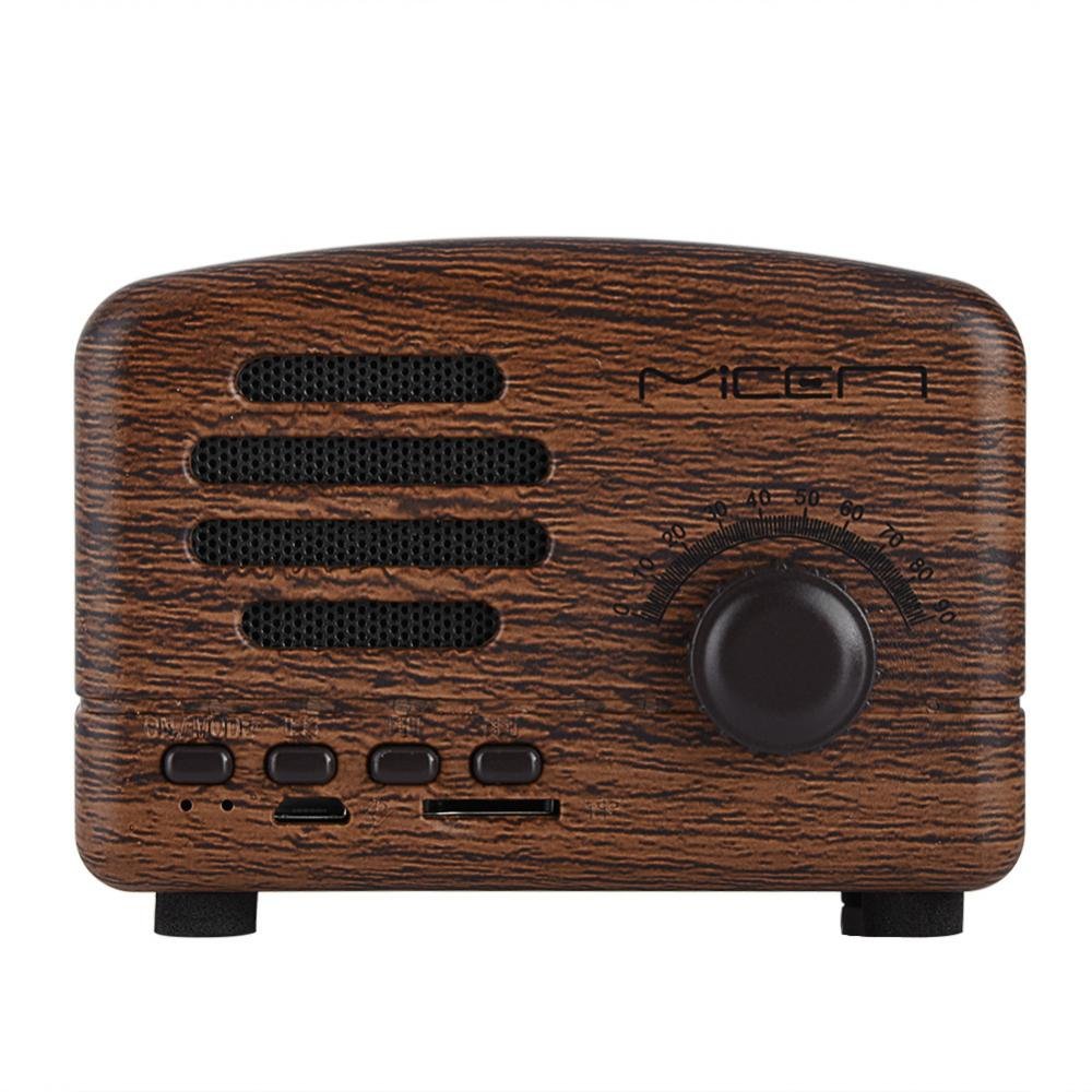 Vintage Altavoces Bluetooth Altavoz Portátil Radio FM Estéreo Bajo USB Soporte TF Tarjeta (Madera de Rosa): Amazon.es: Electrónica