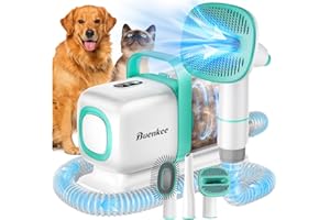 Dog Grooming Vacuum, Dog Vacuum for Shedding Grooming, Low Noise Quiet Dogs Pet Fur Hair Remover Kit, 15kpa Cat Groomer Shedd