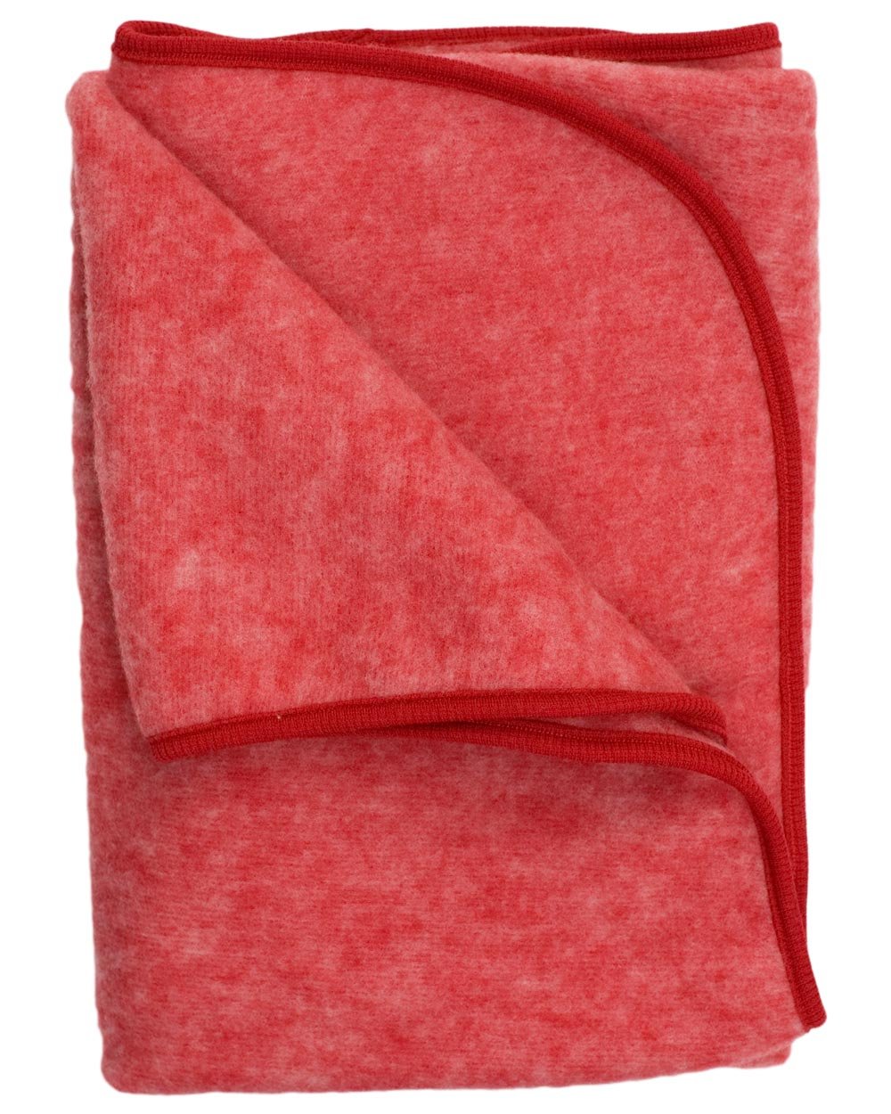 Cosilana, Fleece Blanket, 100% Wool, 31" x 39" (Red melange)