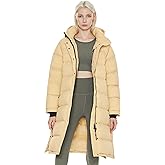 Orolay Women's Long Down Jacket Detachable Hooded Puffer Jacket Winter Warm Down Coat with Hem Slit