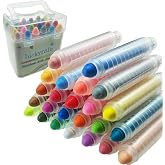 luckyrain Non-toxic Dustless Chalk With Holder for Kids Colored Chalk，24PCS | washable and suitable for various materials chalk with universal chalk holder
