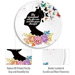 Gctriki Round Mouse Pad, Cute Butterfly Flower