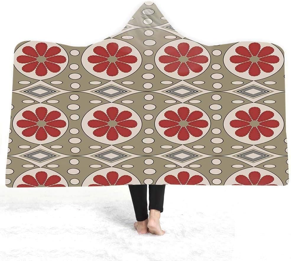 ykxykw Bohemian Hooded Blanket For Adults Childs Printed Blanket