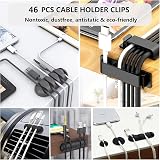 N NOROCME Cable Management Organizer Kit 152pc Black Wire Sleeve Holder Ties view 2