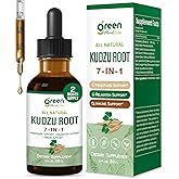 green Herb Vibe Kudzu Root Drops, Natural Supplement for Menopause Relief, Relaxation & Immune Support, Herbal Complex w/Black Cohosh Red Clover and More Extracts. 2 oz