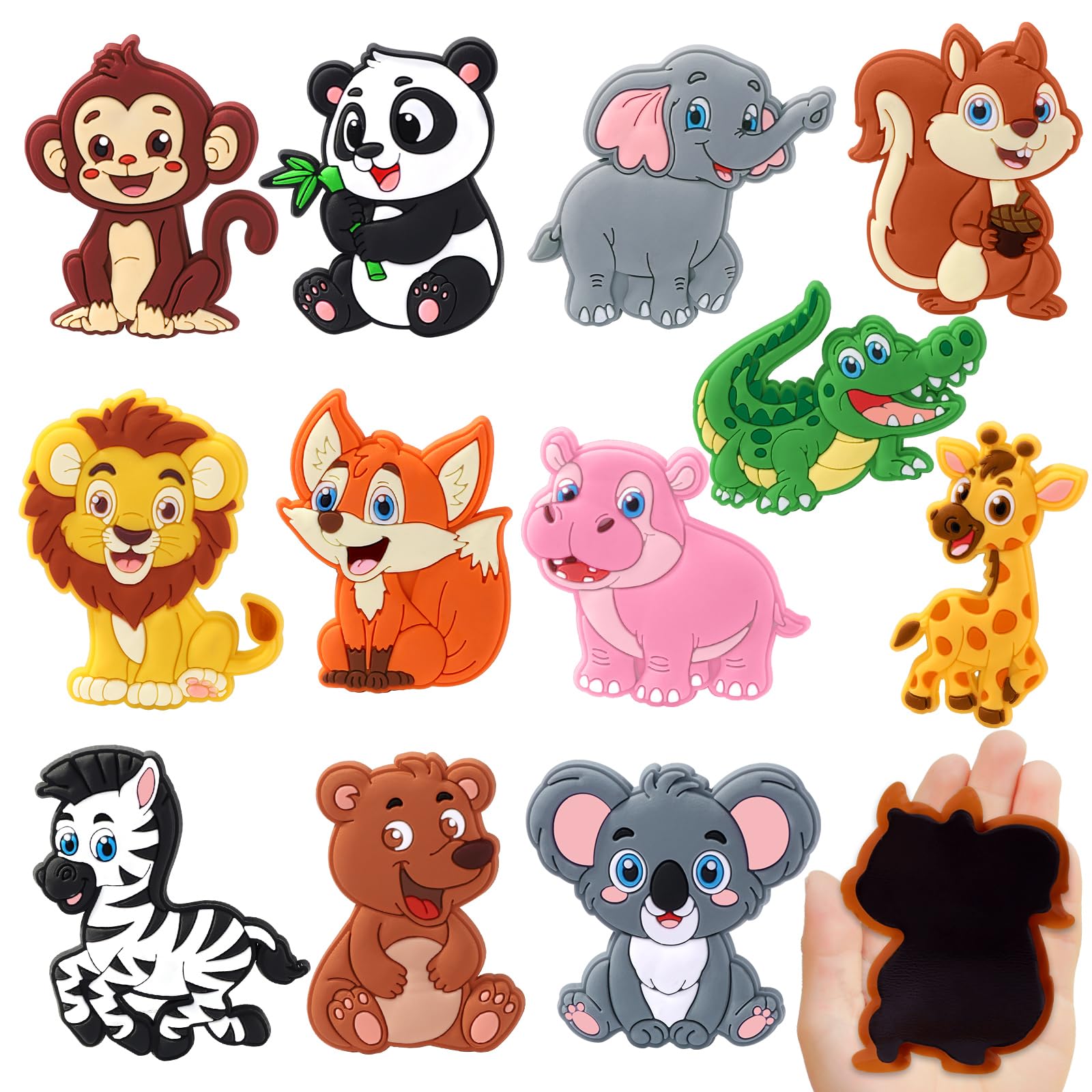 XIMISHOP 12PCS Forest Animal Fridge Magnets for Kids,Cute Cartoon Forest Animals Fridge Refrigerator Magnet for Kids Montessori Educational Fridge Magnets — image 1