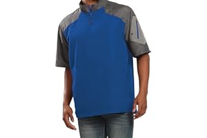 Holloway Raider Pullover Cage Jacket - Weather-Resistant Quarter Zip Athletic Wear with Sleeve Pocket