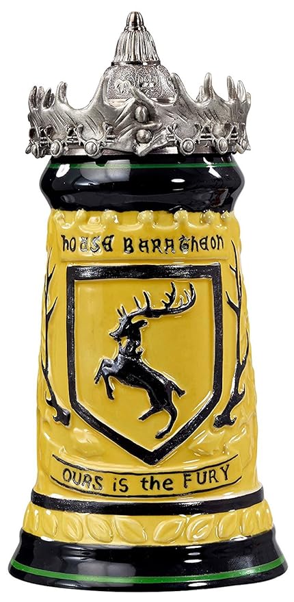 Buy Game Of Thrones House Baratheon Stein 22 Oz Ceramic Base With Pewter Baratheon Crown Top Online At Low Prices In India Amazon In